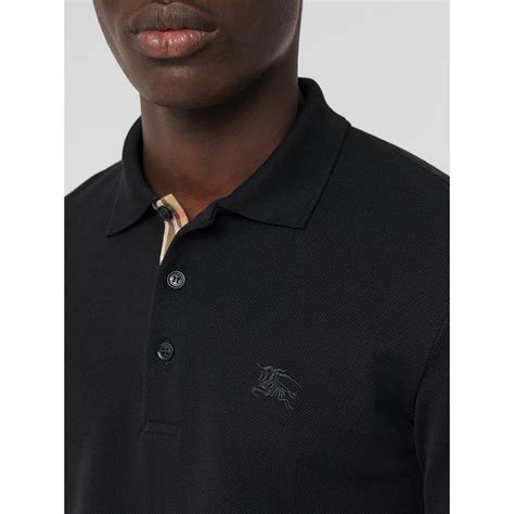 burberry polo balck|burberry long sleeve polo men's.